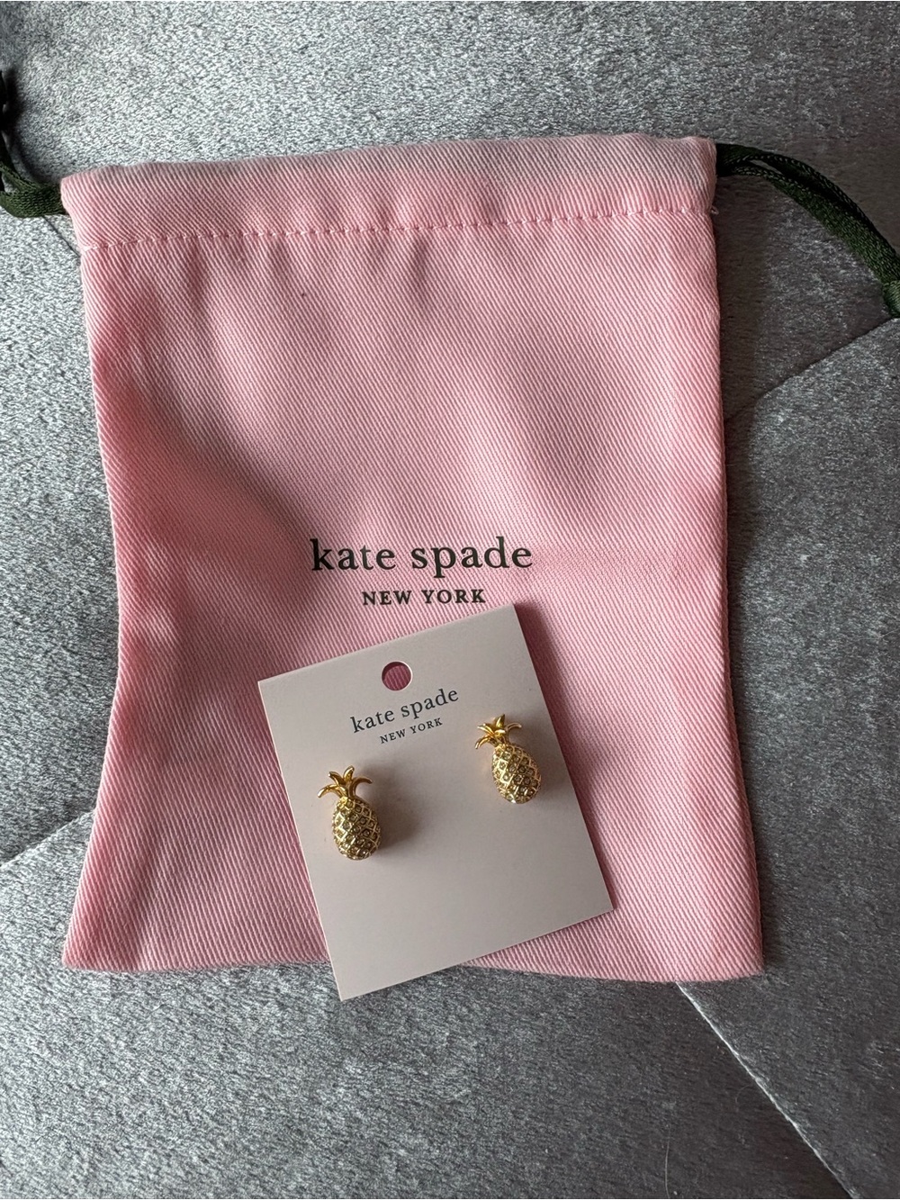 New kate spade New York Gold Pineapple Stud Earrings
